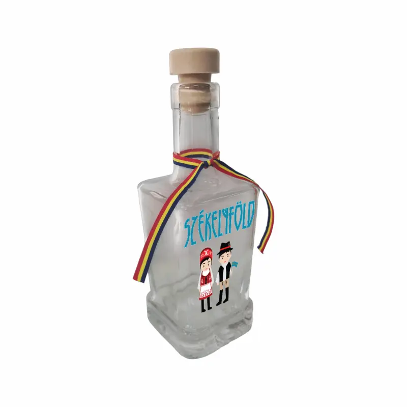 Szekelyfold, tinutul secuiesc, sticla cu mesaj patrata, 250 ml, model divgs318 20